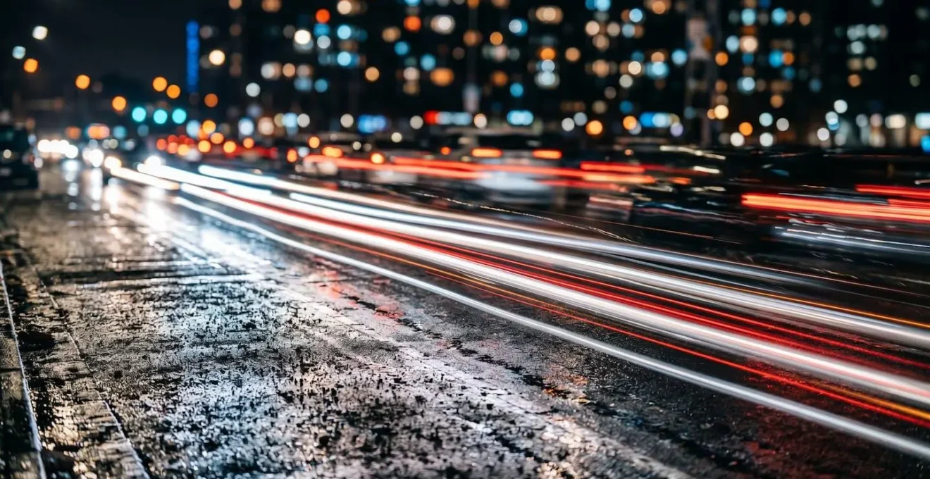 Visualisation des flux de circulation sur un périphérique urbain français montrant les variations de densité selon les heures
