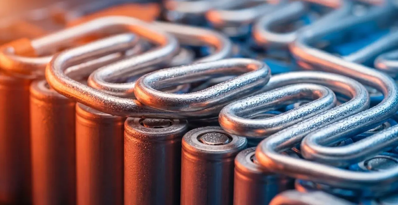 Système de gestion thermique d'une batterie de véhicule électrique avec indicateurs de température